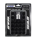 WORK(ワーク) ロックナットセット 20個入り (ナット16個/ロックナット4個) 21HEX M12×P1.5 ブラック 全長31mm スチール製 240255