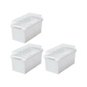 ライクイット(like-it) メディアケース(CD/DVD)3個組 ホワイト 外寸/約W35.3×D17.2×H20.3cm(1個当たり) 日本製 TM-01 3P 蓋付き収納ケース コミックス DVD Blu-ray CD おもちゃ収納 蓋ロック