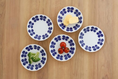 丸鎌陶器(Marukama Touki) お皿 セット リム付き 美濃焼 リム小皿（四葉・5枚組）