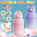 味が変わる 水筒 フレーバー ウォーターボトル フレーバーカプセル付き 600ml 水筒 ストロー付き 大容量 水筒 蓋付き ワンタッチ 真空断熱 保温 保冷 ステンレス タンブラー 漏れない タンブラー 水筒 置き換え ダイエット ギフト 子供 キッズ