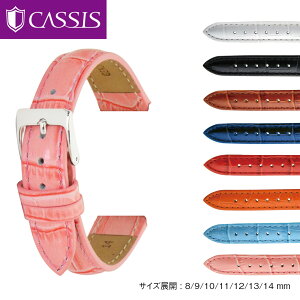 時計ベルト 時計 ベルト 交換 カーフ レディース 牛革 CASSIS カシス DONNA ドナ クロコダイル型押し D0000312 バンド 時計バンド 替えベルト交換 簡単ベルト交換用工具付 | 革ベルト 腕時計 交換ベルト レザー 革 腕時計ベルト 腕時計バンド 本革 ギフト プレゼント