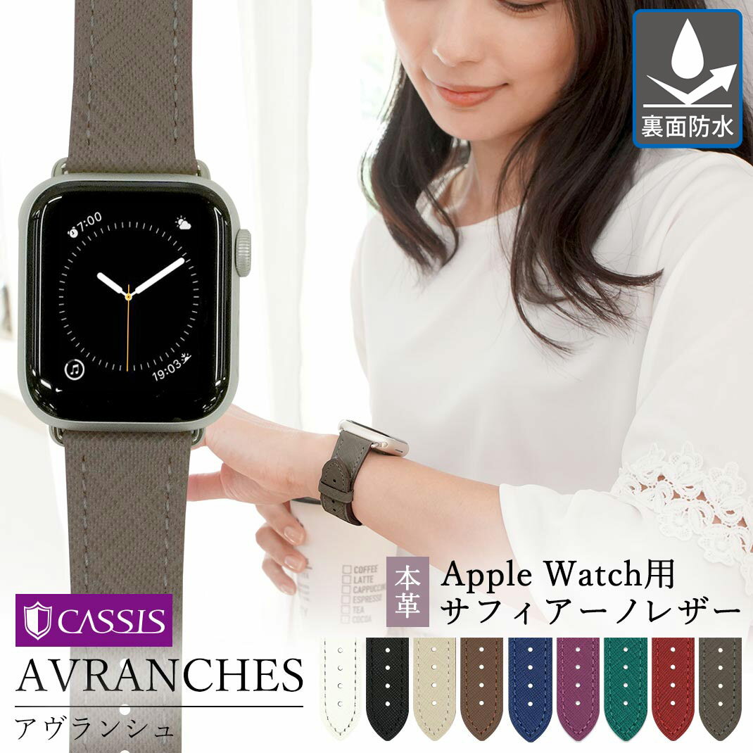 アップルウォッチ バンド ベルト サフィアーノ レザー applewatch 9 8 7 6 5 4 3 2 1 SE 革 レザー 本革 38mm 40mm 4…