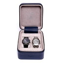 ラポート ロンドン(Rapport LONDON) Hyde Park Navy Blue Two Watch Zip Case