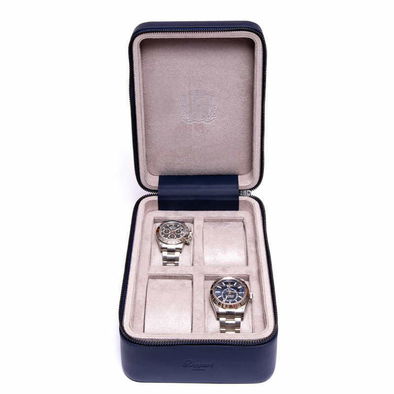 ラポート ロンドン(Rapport LONDON) Hyde Park Navy Blue Four Watch Zip Case