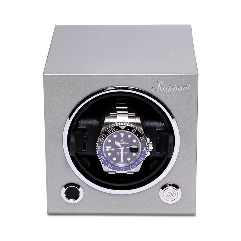 ラポート ロンドン Rapport LONDON Evolution Cube Watch Winder Platinum Silver