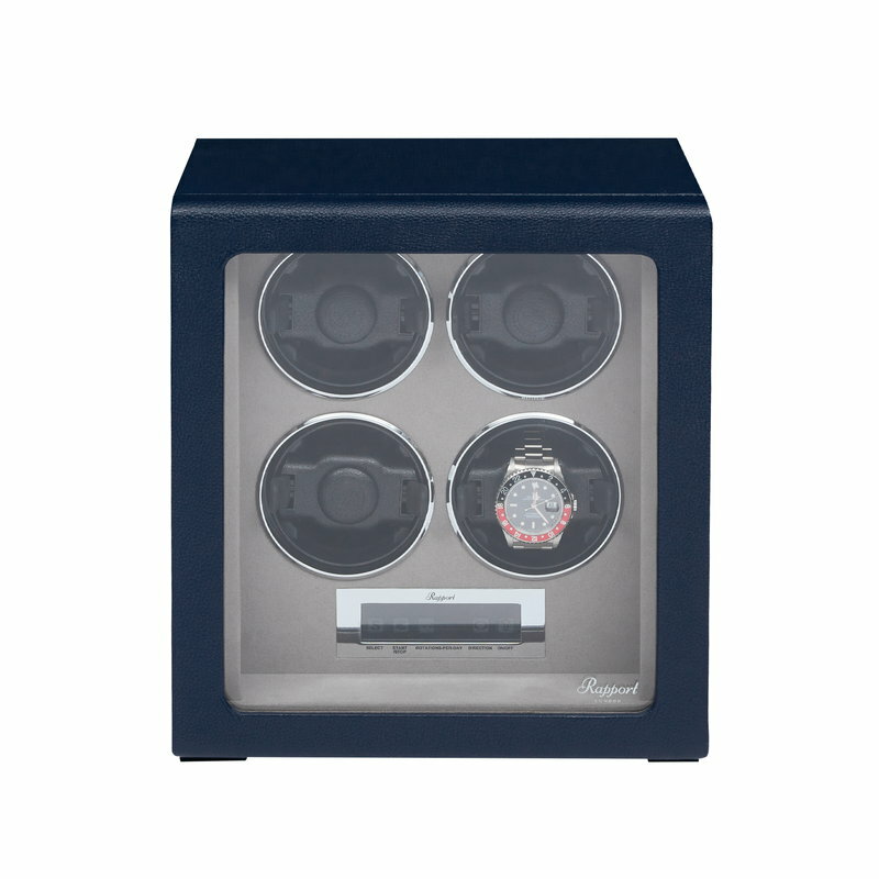 ݡ ɥ(Rapport LONDON) Watch Winder Four Leather Blue