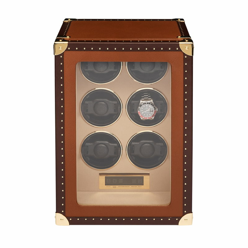 ラポート ロンドン(Rapport LONDON) Watch Winder Six Leather Brown