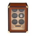 |[g h(Rapport LONDON) Watch Winder Six Leather Brown