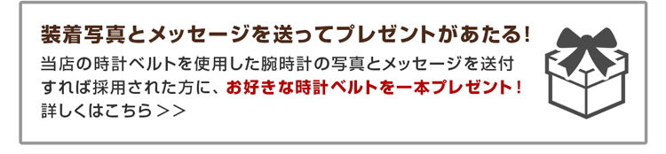 装着写真とメッセージを送ってプレゼントがあたる！