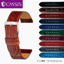 時計ベルト 時計 ベルト カイマン(ワニ革) CASSIS 