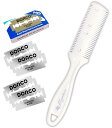 Kazakiri すきカミソリ 替刃式 本体+替刃10枚付き メンズ ヘアトリマー ボディ用 体毛処理 ムダ毛 すね毛