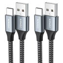 USB Type C ケーブル 【1M/2本セット】 NIMASO タイプc ケーブル QC3.0対応 急速充電 USB-C & USB-A 3A 充電ケーブル...