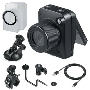 サンワダイレクト タイムラプスカメラ 4K対応 ディスプレイ付き バッテリー内蔵 最長6カ月撮影可能 IP54防水ケース付き 写真/動画対応 屋外 小型 植物 定点カメラ タイムラプス カメラ 400-CAM109