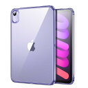 ESR iPad mini6 ケース 2021 ハイブリッド クリア 保護 ケース iPad mini6 カバー 8.3インチ 2021モデル スリム 軽量 薄型 衝撃吸収 耐衝撃 黄変しにくい ハード背面 ソフトフレーム Pencil 2対応 パープル