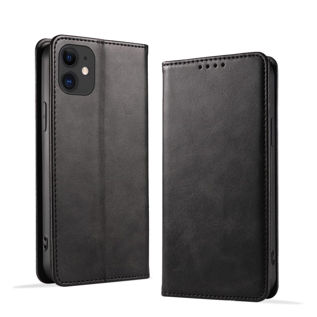 【KWATUNG】スマホケースiphone11手帳型 レザー iphone11ケース手帳型 おしゃれ 軽量 放熱性 iphone 11 手帳型ケース 薄型 マグネット式 iphone 11 ケース 手帳型 カード収納 スタンド機能 アイフォン11 ケース 手帳型 衝撃吸収 落ち着いた色 携帯ケースiphone11【ブラック】