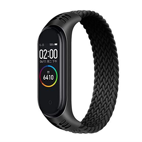 [KIMAIXA] 編組ソロループコンパチブルXiaomi Mi Band 7 6 5 4 3、弾性シリコン生地ナイロンスポーツストラップ交換リストバンドBraided Solo Loop コンパチブルXiaomi Band Miband 7 5 6 4 3