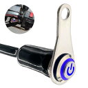 オートバイハンドルバースイッチ 防水スイッチ バイク 防水スイッチ バイク スイッチ ステンレス製セルフロッキングスイッチ 青色LED ヘッドライトフォグライトスイッチ ブルーライト 警告灯 ハザードライト 防水 過負荷保護 (ブルーライト)