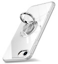 iPhone SE3 ケース クリア iPhone SE2 用 ケース リング付き OURJOY スマホケース iPhone SE 第3/2世代 iPhone 8 対応 クリアケース アイフォンSE3 透明 TPU ストラップホール付き 耐衝撃 スタンド機能 車載ホルダー対応 一体型 携帯ケース カバー・クリア