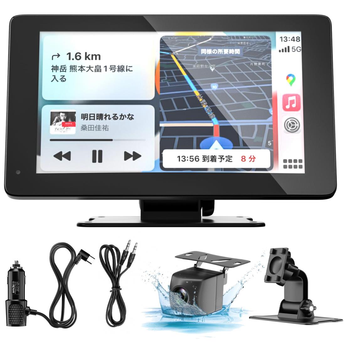 カーナビ 7インチ モニター、GPSナビ、タッチパネル、Apple C...(2)