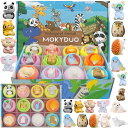 MOKYDUO バスボム 子供 バスボール 詰め合わせ お風呂 知育 ギフト 女性 人気 動物 キャラクター おもちゃ 入浴剤 カラフル 個包装 誕生日 プレゼント 男の子 女の子
