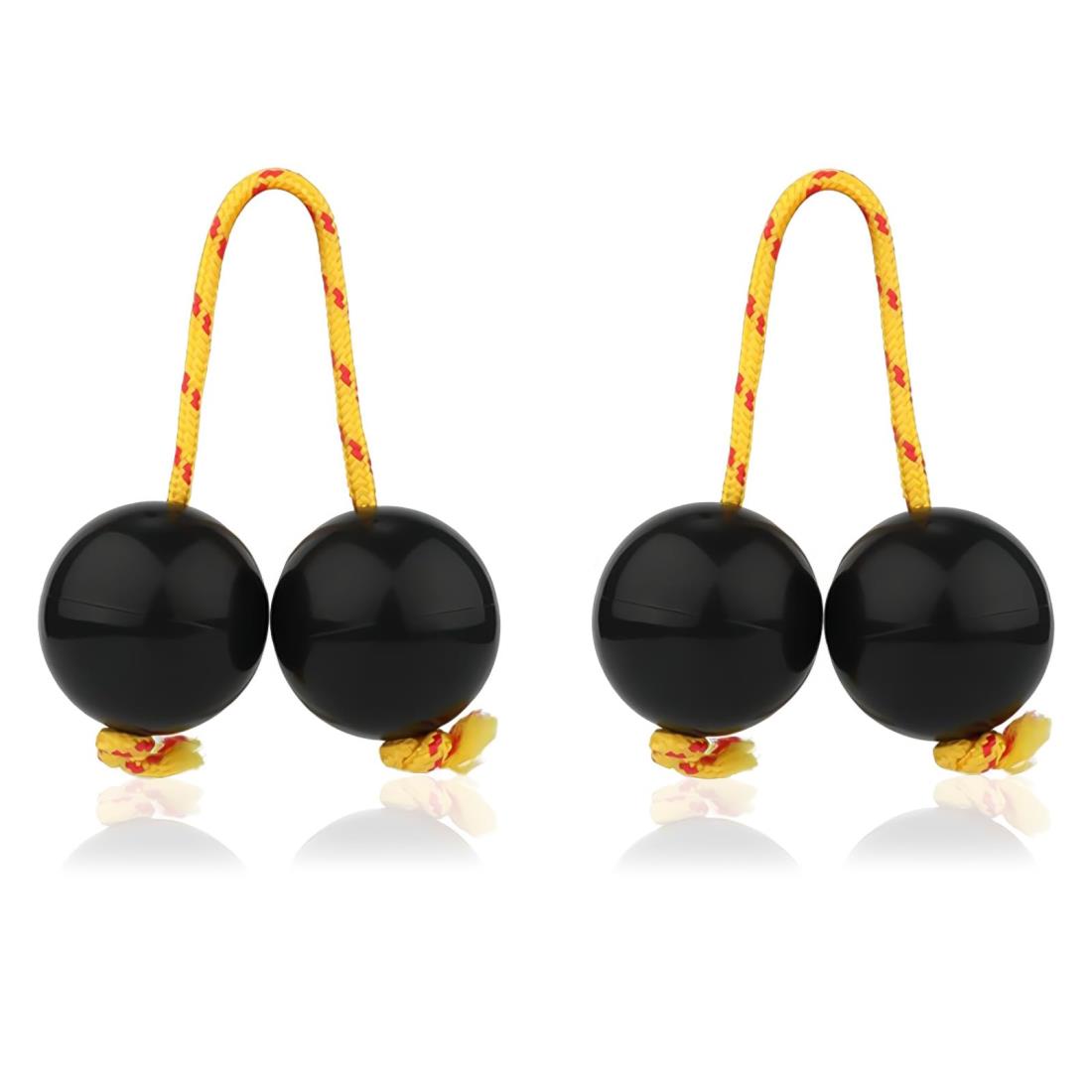 KDSSYFT アサラト パチカ 2個入り 民族楽器 マラカス シェイカー アフリカリズミカルボールカシャカ楽器 打楽器 パーカッション (黒色)