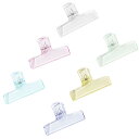 目玉クリップ ブッククリップ 透明クリップ 固定バックル ブッククリップ 事務用品 文書 装飾 ファッション かわいい プラスチック 耐久性 食品保存 使いやすい 多目的 6個パック
