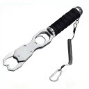 NXJSフィッシュグリップ フィッシュキャッチャー 魚掴み器 魚つかみ 軽量フィッシュグリッパー ステンレス 多機能ツール 携帯便利 (巻尺を持たない)