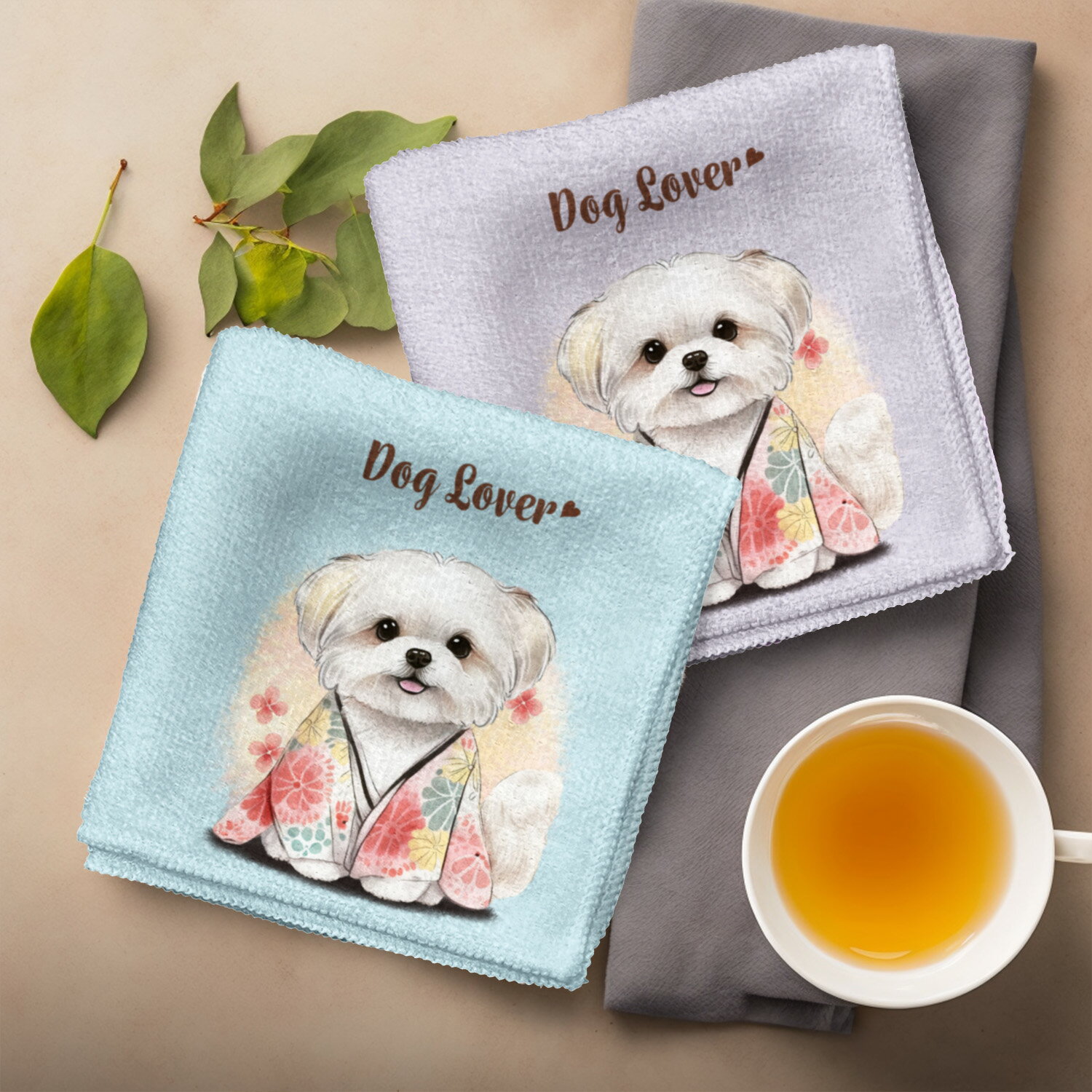 マルチーズ 犬 ハンカチ かわいい 名入れ無料 2枚セット ペット うちの子 犬グッズ 犬イラスト プレゼント ギフト 名入れ 名前入り おしゃれ 誕生日 母の日 贈り物 コーギーブラザーズ 【 晴れ着姿 シリーズ】 MLTHHND