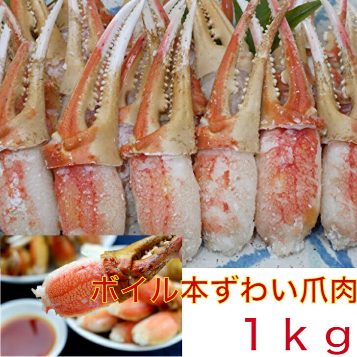 送料無料!リングカット済みボイル本ずわいかに爪1kg 2L 敬老の日 カニ爪 かに 蟹 ずわい ズワイ かにしゃぶ カニ鍋 焼きがに お歳暮 ギフト 時短 お取り寄せ 配送都合上、九州・沖縄・離島の場合は冷蔵になります。