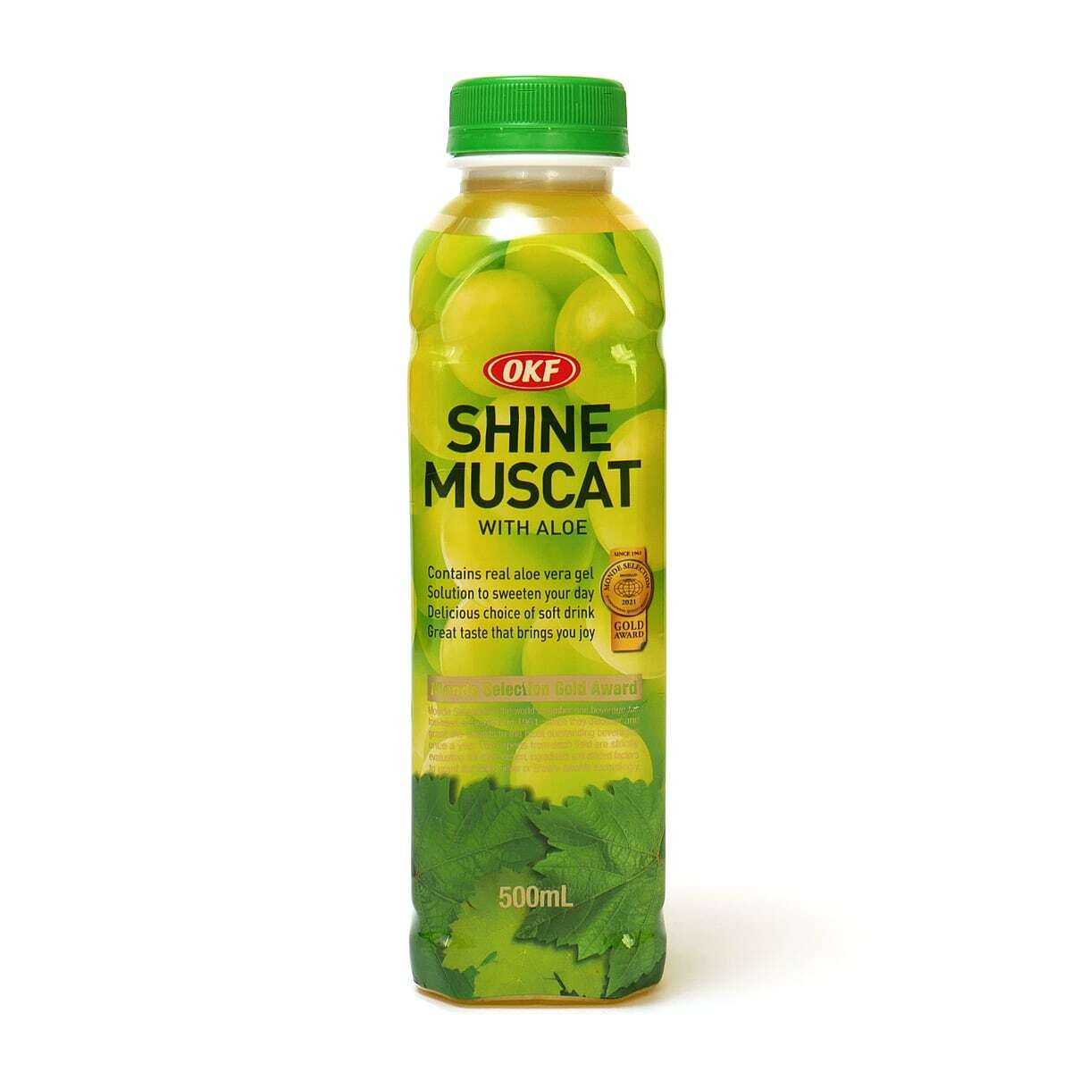 【レビューキャンペーン特価】OKF シャインマスカット ドリンク 500ml×10本 アロエベラの葉肉入り マスカットジュース ヘルシー 健康 ダイエット アロエ SHINE MUSCAT WITH ALOE DRINK＊楽天ロジスティック発送＊あす楽