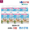 マナーウェア 犬用 おむつ 男の子用 SSS サイズ 416枚 (52枚x8) モカストライプ・ライトブルージーンズ ユニチャーム ペット用 おむつ マナーパンツ