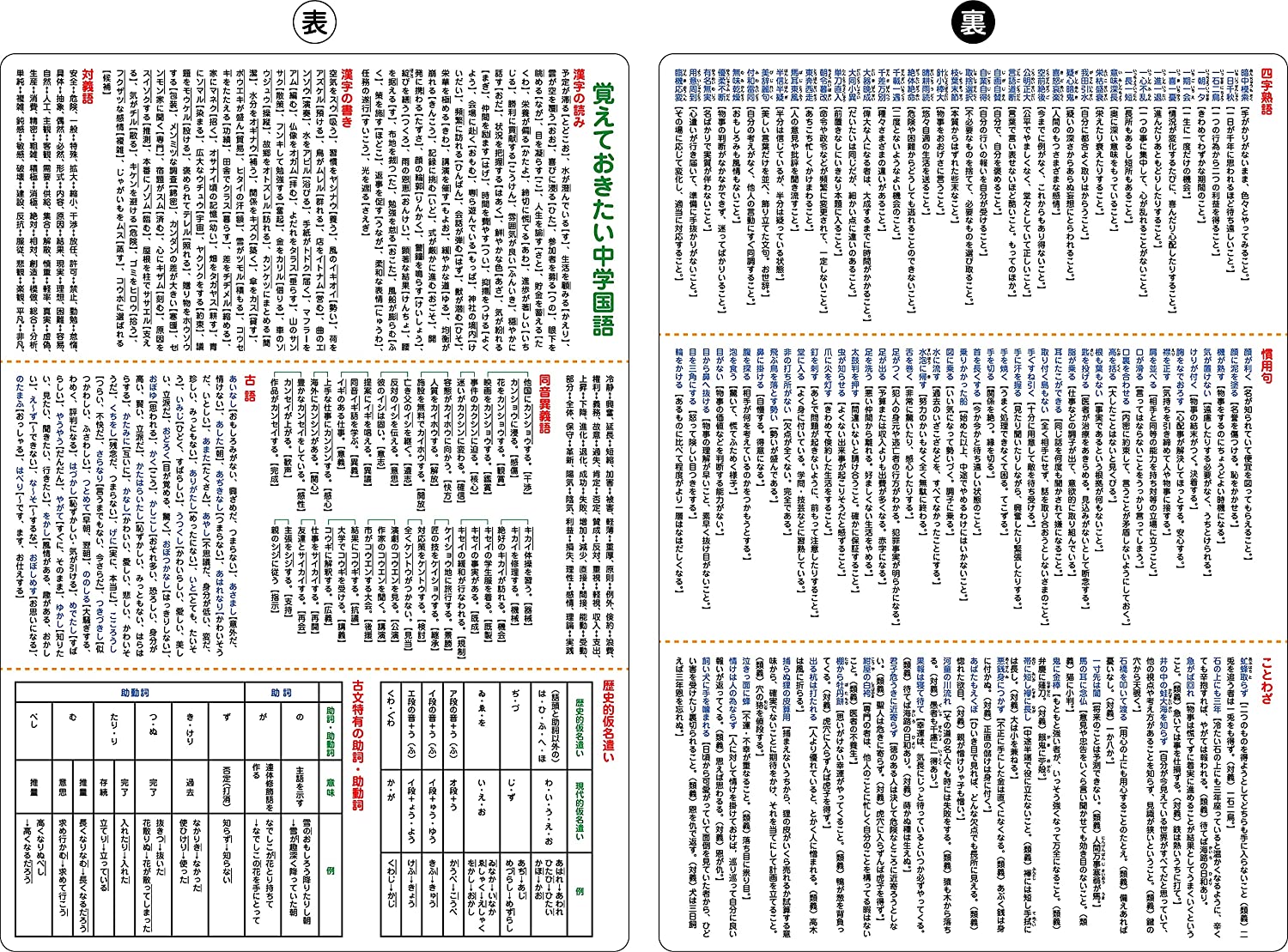 受験A4下敷き (国語)