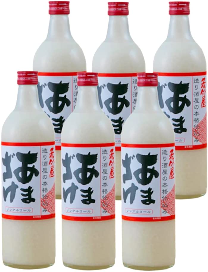 若竹屋酒造場 米麹甘酒 720ml × 6本セット 瓶入り 無添加甘酒 ノンアルコール ノンシュガー 砂糖不使用 (米麹甘酒, 6本セット)