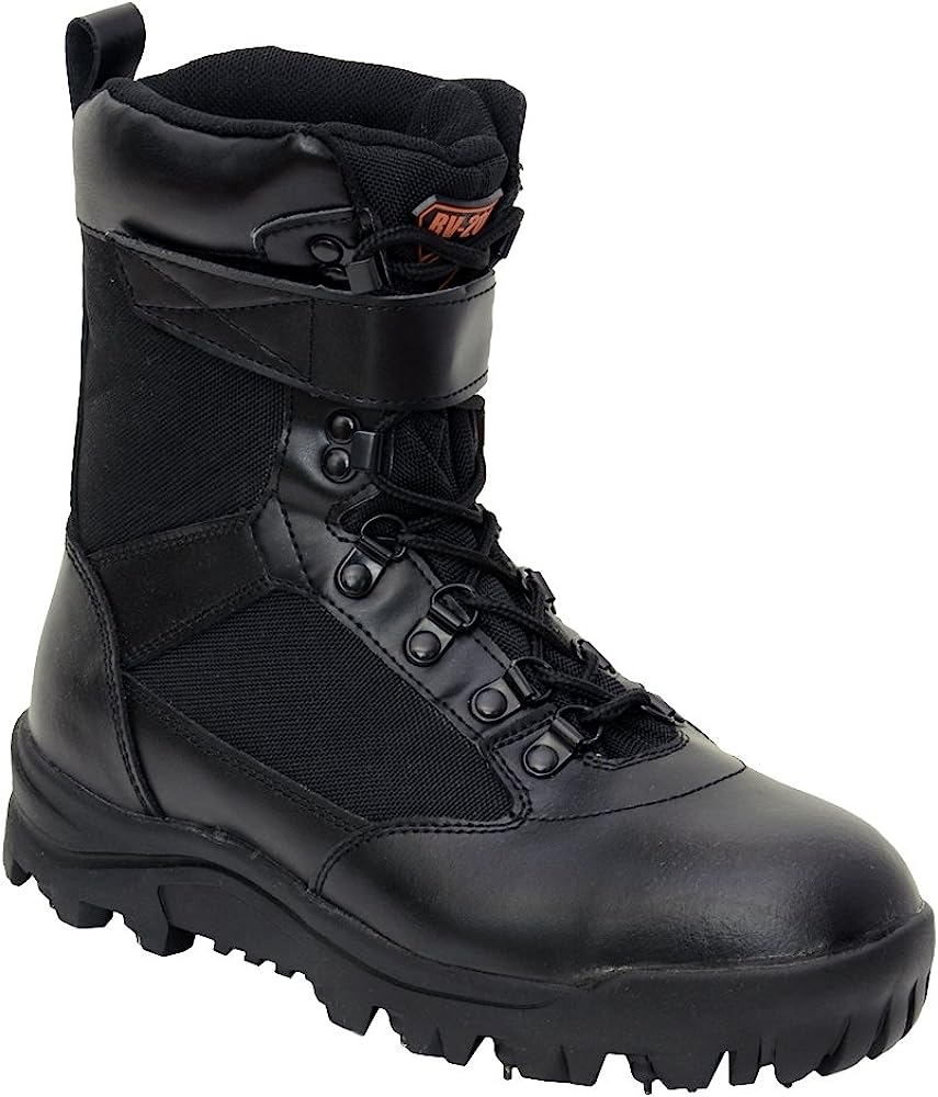 荘快堂 山林スパイクブーツ 鉄芯入り 鉄ピンスパイク底 ブラック RV-201 28.0cm