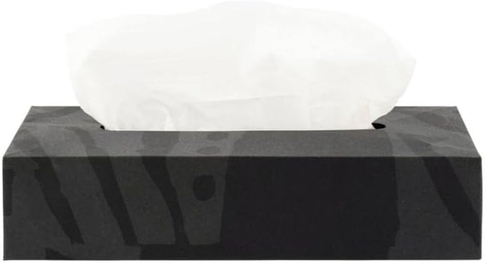[SIWA シワ] ティッシュボックスケース S 薄型タイプ用（SIWA | 紙和） (SAMIRO YUNOKI 04 ブラック)