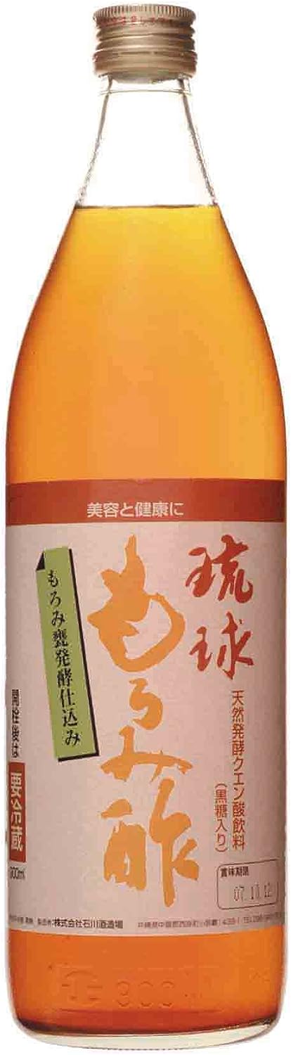 琉球 もろみ酢 黒糖入り 900ml×2本 石川酒造場 黒麹菌が産出する天然クエン酸にミネラル豊富な沖縄産黒糖を加えた健康飲料