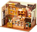 つくるんです【日本公式販売/日本語説明書付】Robotime DIY ミニチュアハウス ドールハウス (森のベーカリー)