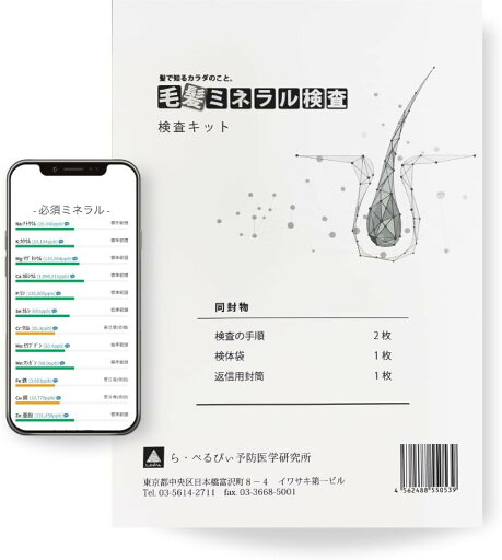 【ら・べるびぃ予防医学研究所】毛髪ミネラル検査29元素 WEB版 必須ミネラル12 【ら・べるびぃ予防医学研究所】毛髪ミネラル検査29元素 WEB版 必須ミネラル12