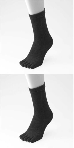 2足セット 5本指 ゆびのばソックス ゆびのばレギュラー ブラック 男性用 25.5cm-28.0cm HSREGR-BLK 2足セット 5本指 ゆびのばソックス ゆびのばレギュラー ブラック 男性用 25.5cm-28.0cm HSREGR-BLK