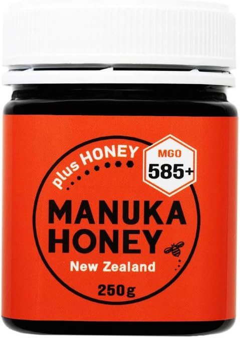 plusHONEY マヌカハニー MGO585以上 250g 非加熱 無添加 生はちみつ ニュージーランド産