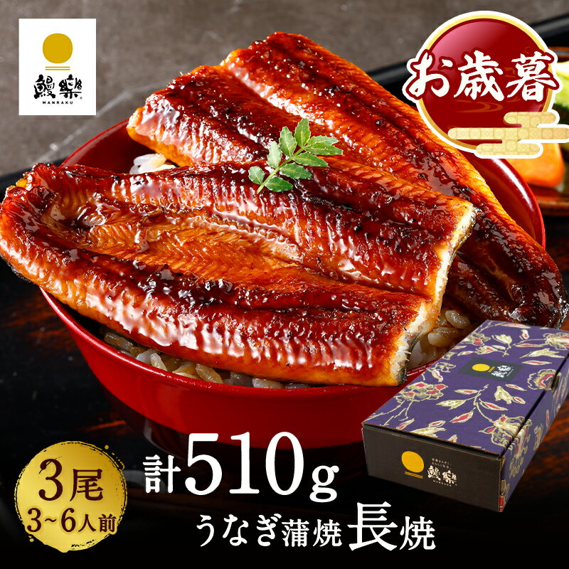 鰻楽 国産うなぎ蒲焼 長焼3尾（3〜6人前） うなぎ ギフト 蒲焼 ウナギ 内祝い 出産祝い 誕生日祝い お礼 お見舞い プレゼント 御中元 お取り寄せグルメ 人気 お歳暮 御歳暮 鰻 内祝い お祝い グルメ 人気
