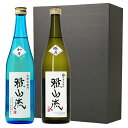 純米吟醸ギフトセット 布敷ギフト箱付 720ml×2 （新藤酒造店 雅山流 如月 大吟醸 無濾過生詰 、極月 袋取り 純米大吟醸 ） ラッピング済 要クール便