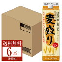  合同酒精 麦焼酎 麦盛り 25度 紙パック 焼酎甲類乙類混和 1.8L（1800ml） 6本 1ケース 合同酒精麦盛り 甲乙混和 焼酎 包装不可 他商品と同梱不可 クール便不可