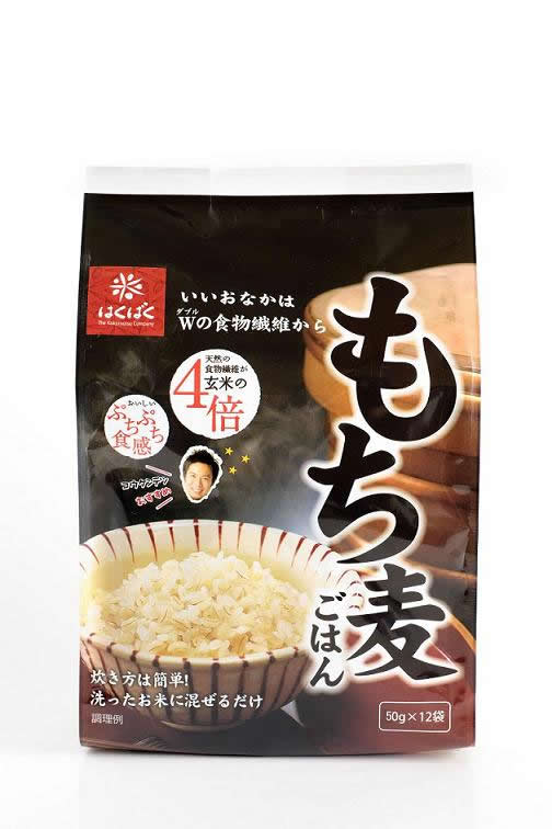 【食物繊維ポッコリ対策】はくばく 『もち麦ごはん』(50gx12袋入り)x6袋(ケース販売)