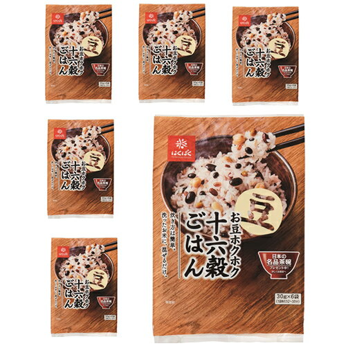 はくばく お豆ホクホク十六穀ごはん (30g x 6袋) x 6袋(1ケース)