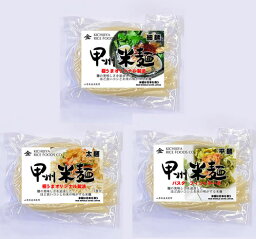 甲州米麺 18食分 細麺/太麺/パスタ フィットチーネ 各6食3種-激うまオリジナル製法