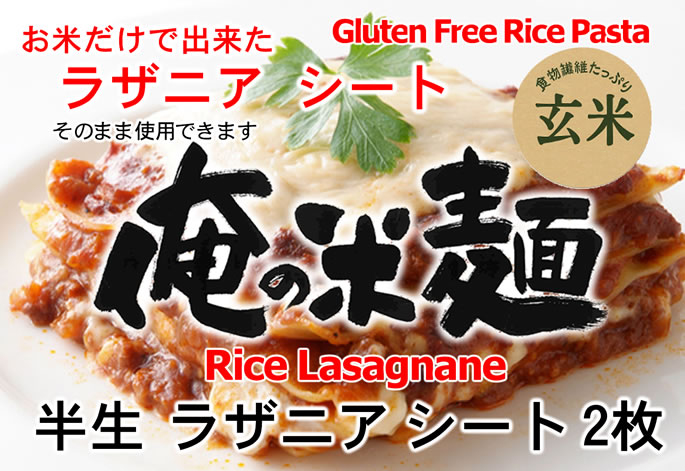 お米だけで出来た 玄米 ラザニア シート 2枚 約20cmx約20cm 俺の米麺 投函便 manryo-10021927 万糧米穀 サンプル画像2