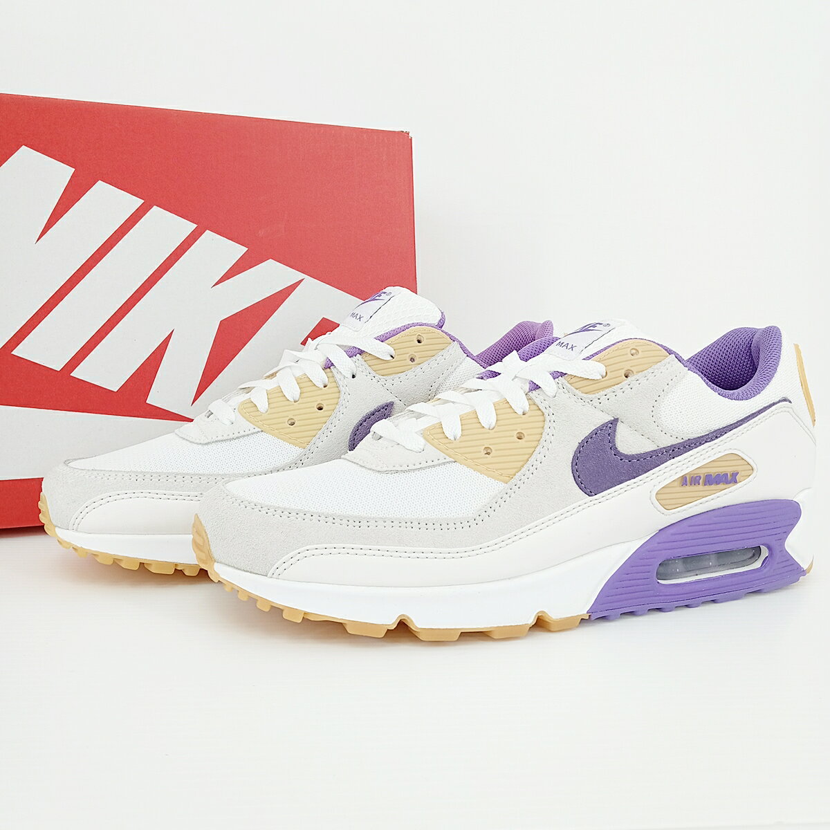 NIKE ナイキ 　AIRMAX エアマックス 90 /ホワイト アクション グレープ ファントム/　29cm DM0029-102【中古】