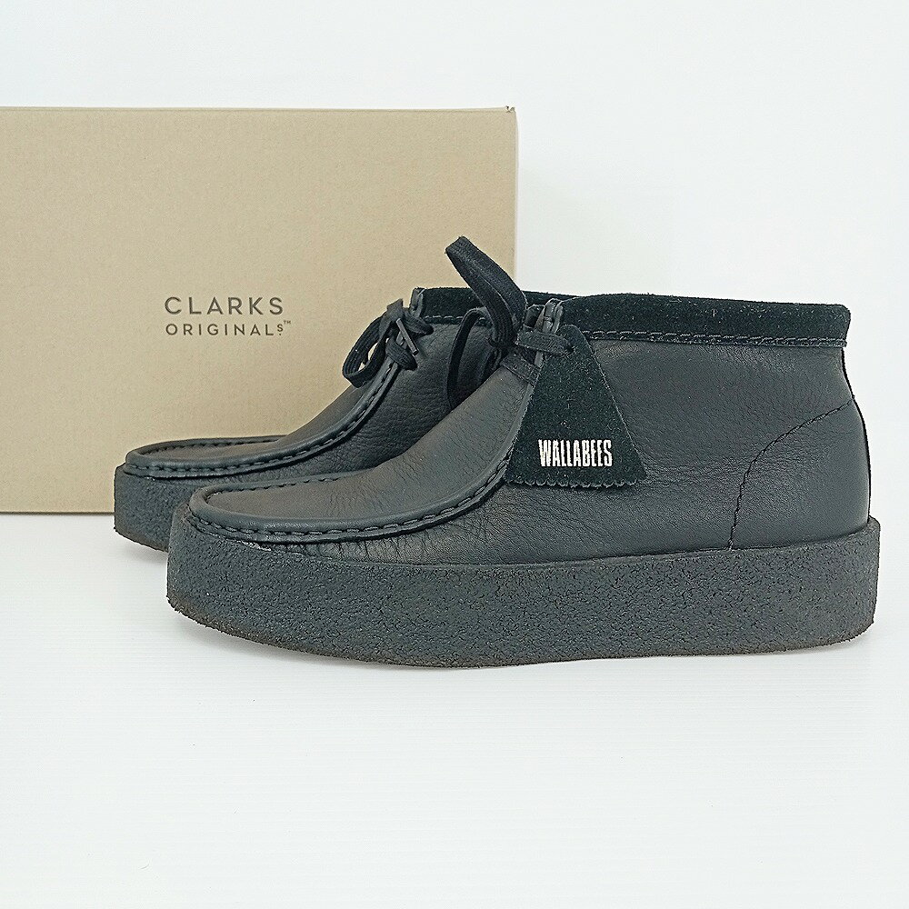 CLARKS ORIGINALS　WallabeeCup Bt / メンズ ワラビーカップブーツ　/ブラックレザー　UK71/2　25.5cm【中古】