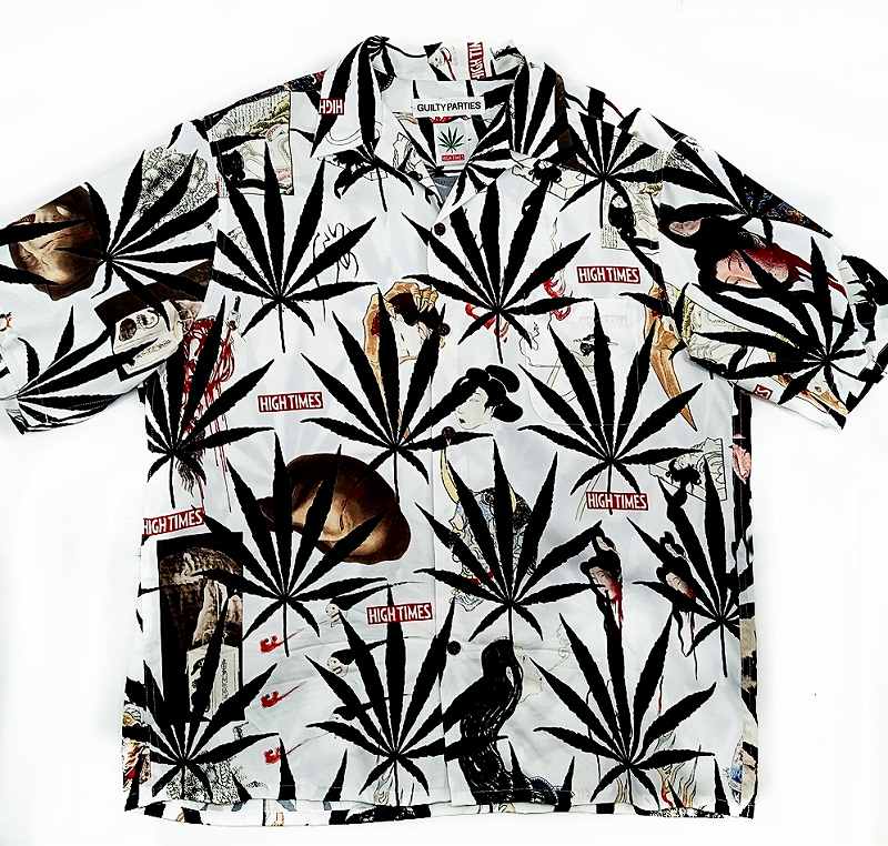 WACKO MARIA ワコマリア/ HIGHTIMES S/S HAWAIIAN SHIRT /ホワイト サイズL HIGHTIMES-WM-HI06【中古】